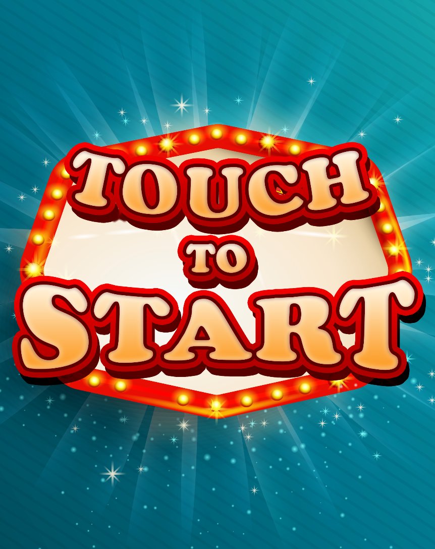 Carnival marquee start screen with lights reading Touch to Start